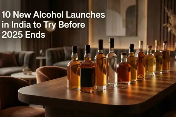 New alcohol launches in India showcasing premium whisky, vodka, rum and liqueur bottles